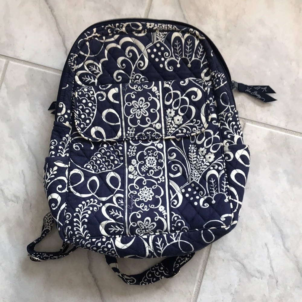 Vera Navy Floral Backpack